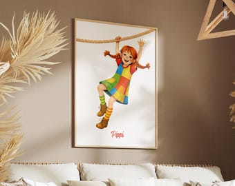 Pippi Longstocking Poster Quote – Digital Download | Kids' Room Decor | Children's Poster | Encouraging Quote