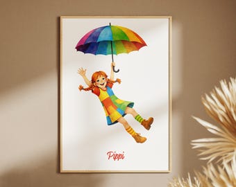 Pippi Longstocking Poster Quote – Digital Download | Kids' Room Decor | Children's Poster | Encouraging Quote