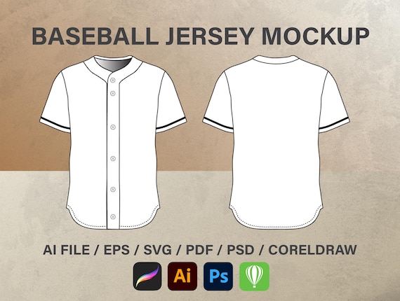 blank button down baseball jersey