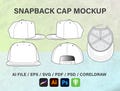 Snapback Cap, Streetwear Vector Cap Tech Pack Hat Mockup Vector Illustrator Template, Procreate Mockup, Blank Cap Illustrator, Flat Sketch product logo