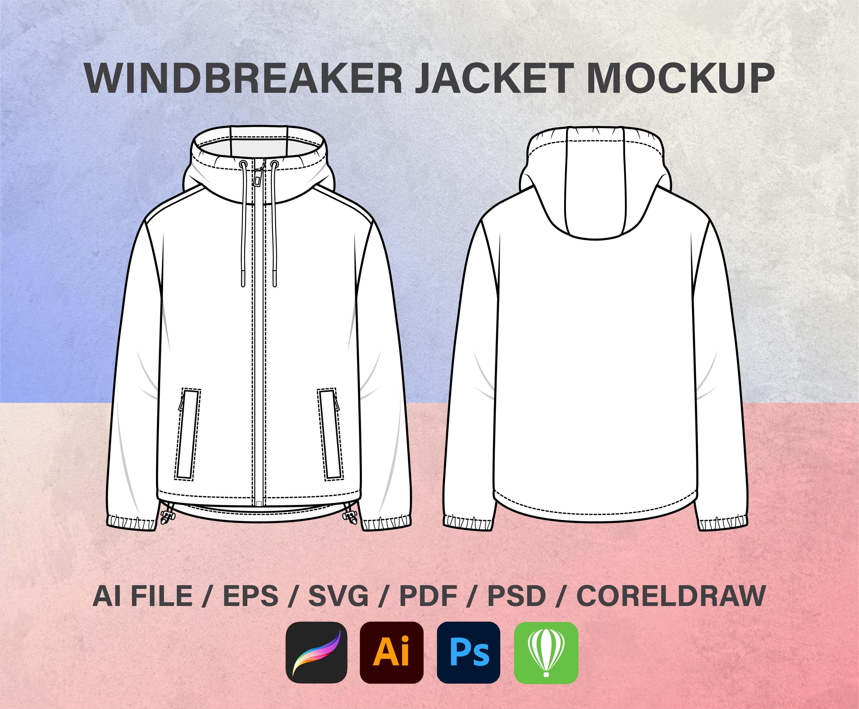 【GRAVER】21FW★ Small drawing smile white clip windbreaker GRAVER】21FW☆ Small drawing smile white clip windbreaker