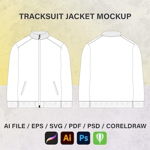 Trainingsjack, herencapuchon, modejack, schetsvlak, technische tekening, vectorillustratie, vectormodel, platte SVG-sjablonen