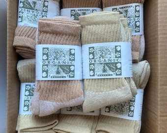 Calcetines Sally Fox Foxfibre Colorganic de algodón sin teñir
