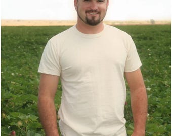 Undyed Organic T-Shirt 100% Cotton Made in USA
