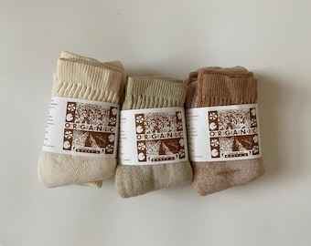Sally Fox Socken Kurzes Top (Fuchsfibre Colorganic Ungefärbte Baumwolle 1/4 Crew 3er-Pack
