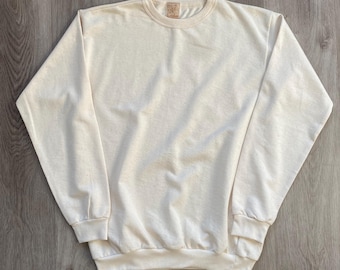 Sweatshirt Unbleached Organic Cotton Crewneck Made in USA