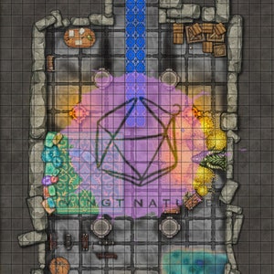 Carte de la forge d'un dragon de bronze, grotte en 4K ou 2K, Carte DnD, Donjons et Dragons. Carte numérique D&D et autres jdr