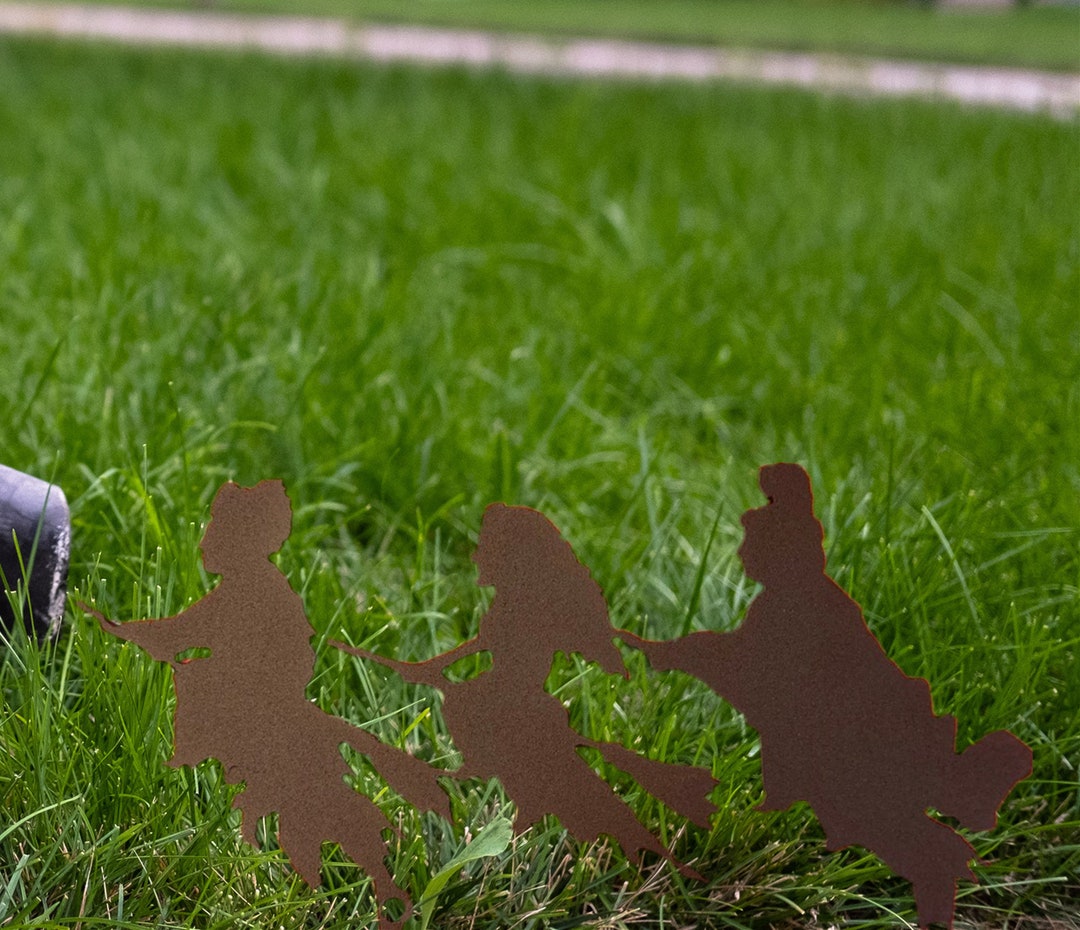 Halloween Sanderson Sisters on Brooms Metal Yard Etsy