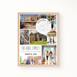 Custom First Home Map Collage, First Home Gift, Our First Home Map, First Time Home Buyer, Personalized Housewarming Gift, Gift from Realtor