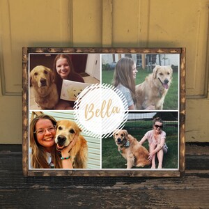 Custom Dog Photo Collage Wall Art, Pet Memorial Gift, Personalized Photo Collage, Digital Printable, Dog Mom Gift, Dog Loss Gift, Wall Art