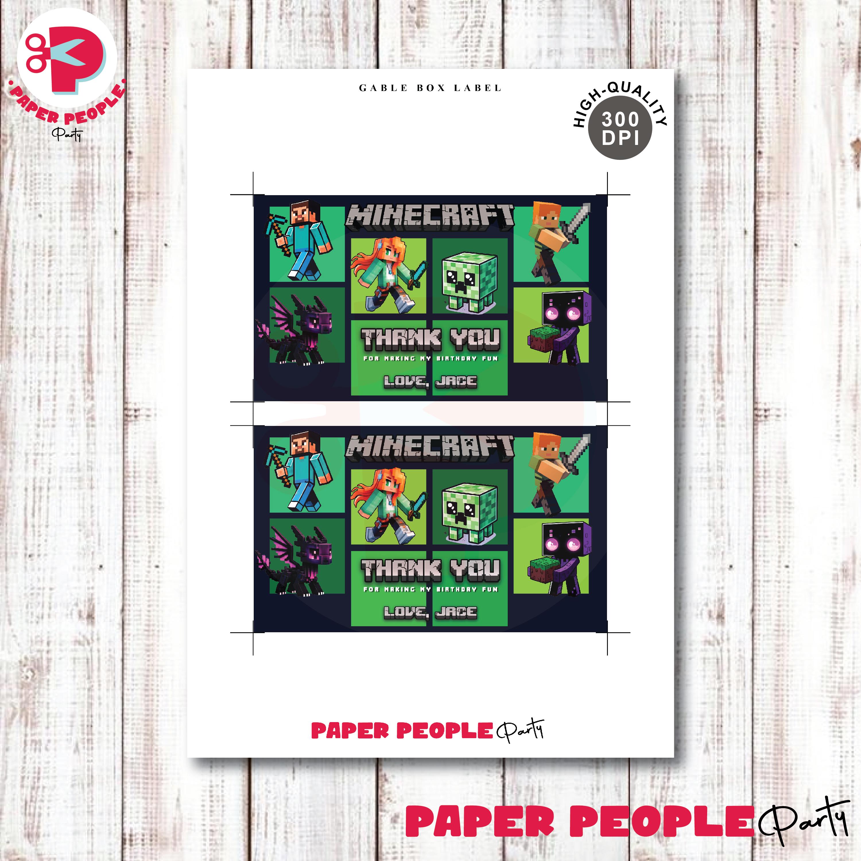 Minecraft Gable Box Label