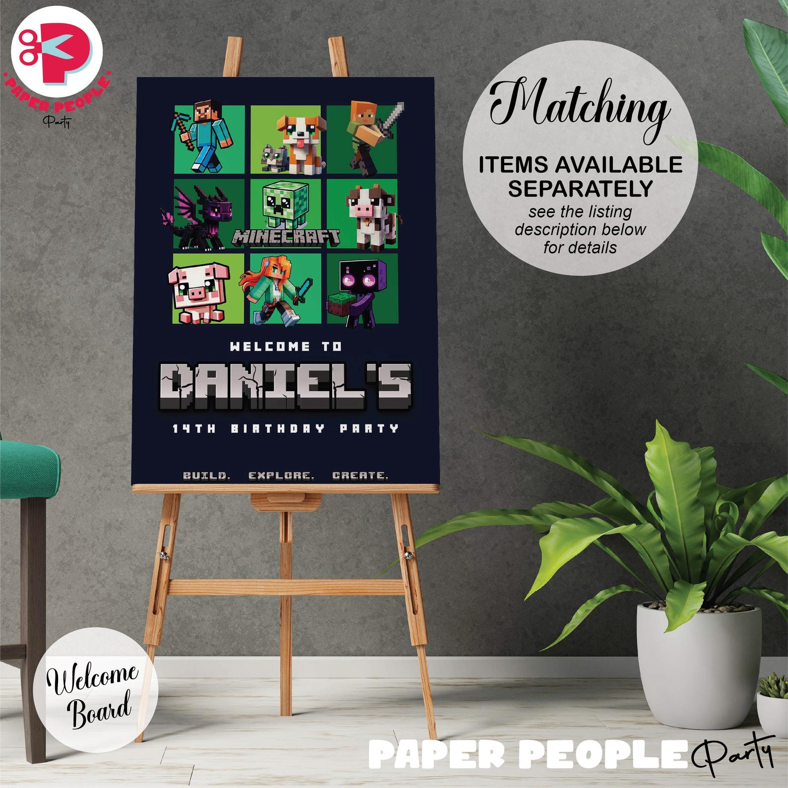 Minecraft Backdrop by PaperPeopleParty