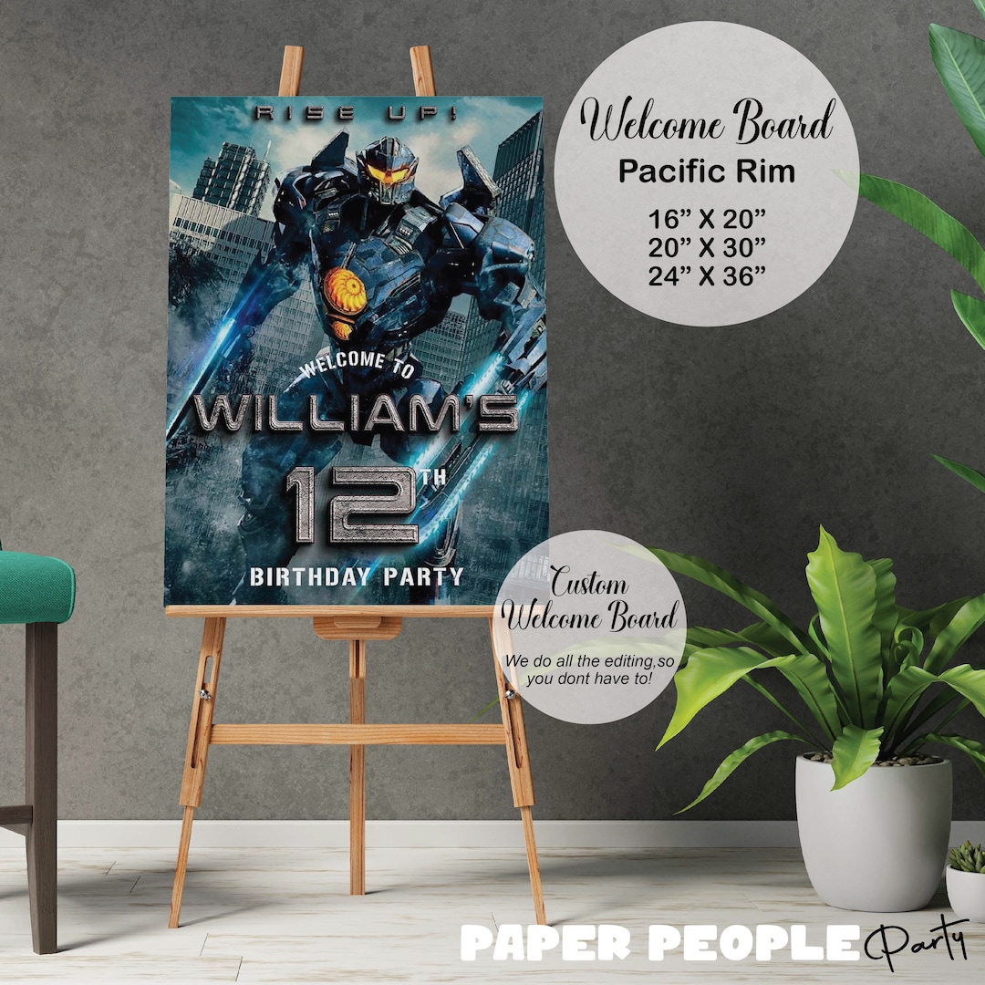 Pacific Rim Birthday Welcome Board, Pacific Rim Welcome Sign, Printable ...