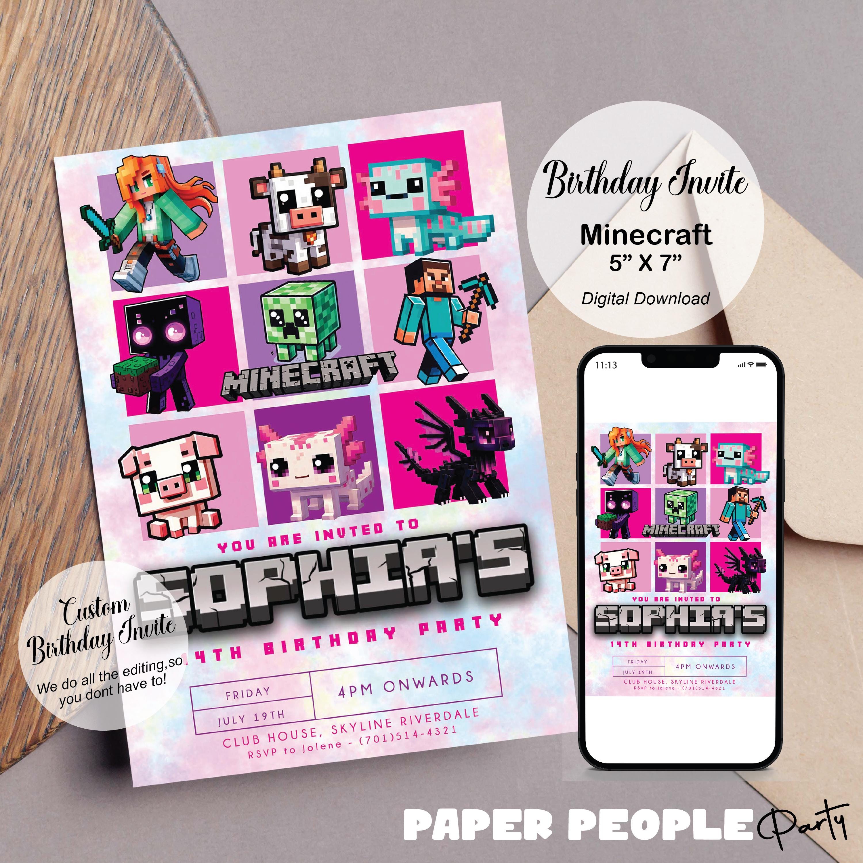 Minecrafter Themed Invite