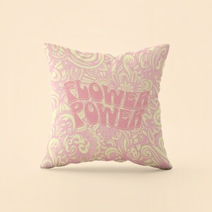 Almohada retro con diseño de flores, decoración estética rosa ruborizada para el hogar, almohada con estampado floral, decoración para dormitorio y sala de estar, INSERTO INCLUIDO