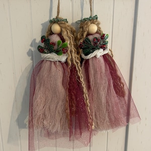 Large Christmas Angle Doll Ornament Gift Tag 11”