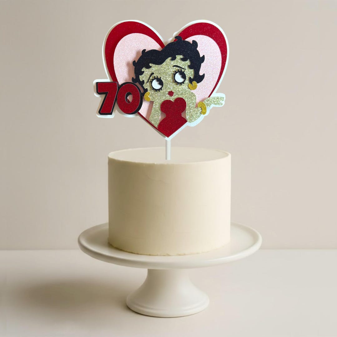 Betty Boop Cake Topper - Personalised, Any Age - Etsy