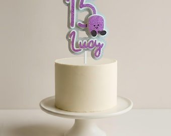 Jellycat inspired cake topper - Personalised, any name, age