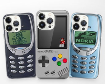Nokia Nintendo GameBoy Handyhülle Retro Vintage Cover für iPhone 15 Pro Max 14 13 12 11 XR SE, Samsung S23 S22 S21 Fe S20 A13, Pixel 8 7 6A