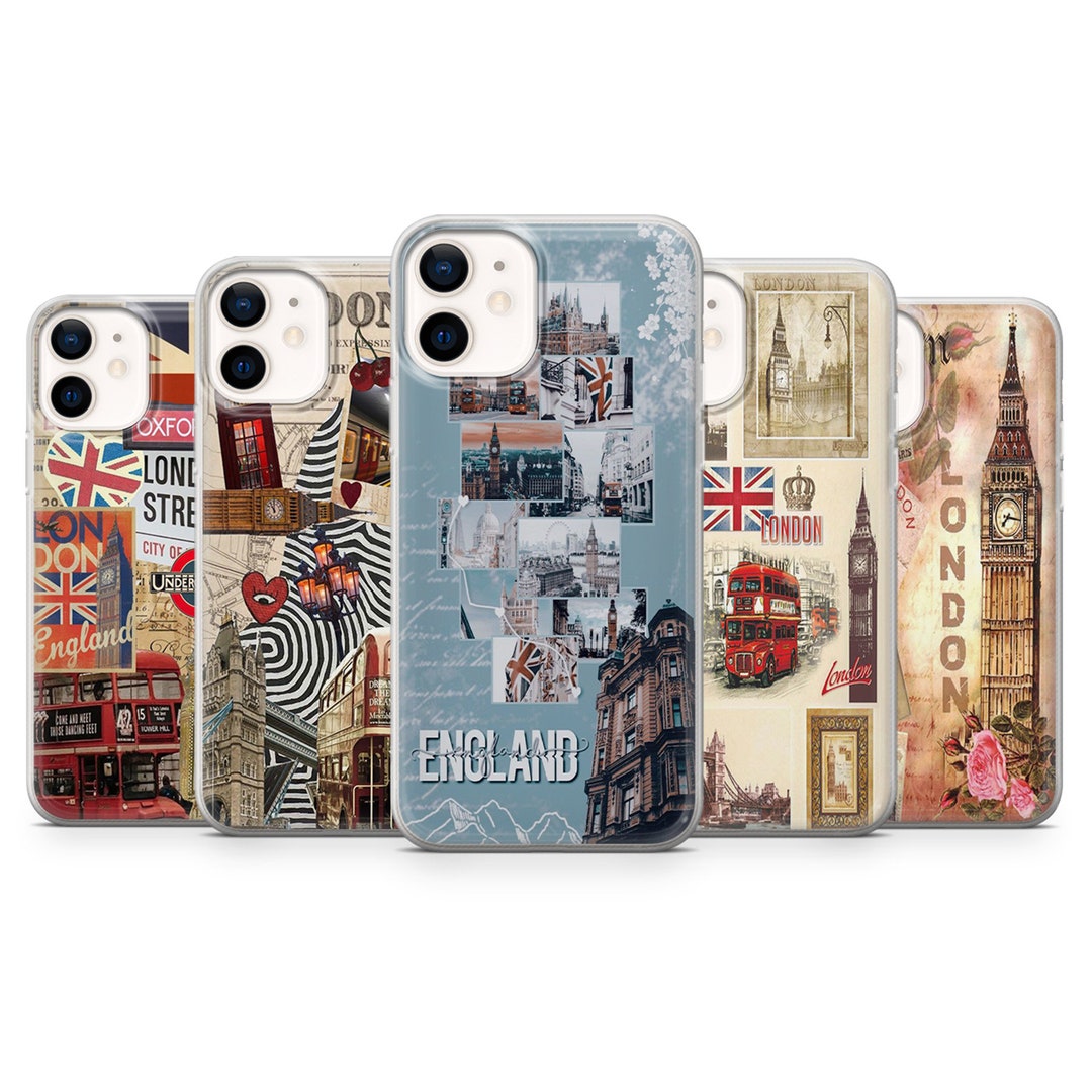England Phone Case London Collage Cover for Iphone 14 Pro 13 Etsy
