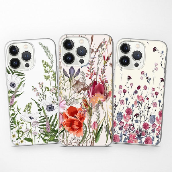 Wild Meadow Flowers Phone Case for Samsung Galaxy S24 Ultra S23 S22 S21 S20 FE for Samsung A12 A13 A15 A20e A21s A24 A25 A31 A32 A33 A52 A71