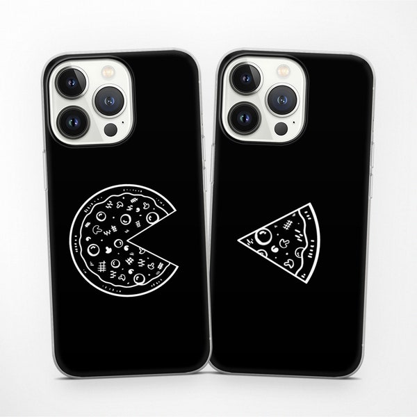 Matching Pizza Phone Case Clear Couple for iPhone 15 Pro Max 14 13 12 11 XR SE, Samsung S24 S23 S22 S21 Fe S20 A13 A14 A53 , Pixel 8 7 6A