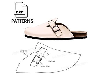 Digital Clog Sandal Pattern DXF: Women's Shoes, All Sizes