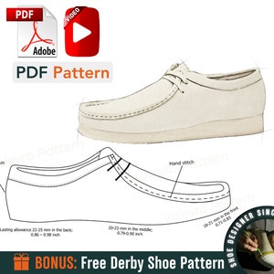 Patterns Moccasin Shoes - Leather Sewing Template - Moccasin Patterns - Digital PDF Moccasin Sewing Pattern - Shoe Making Tutorial - DIY