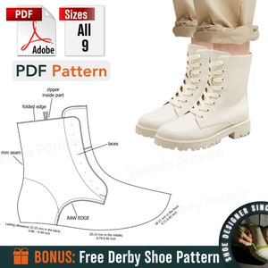 Patronen Ritslaarzen - Patronen naailaarzen - Herenlaarzen Patronen PDF - Patronen leren laarzen - Hoge schoenen Patronen - PDF DIY-laarzen