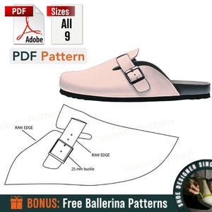 Sandals Patterns - Shoes Sewing Template - Women Sandals Pattern - Digital PDF Sandals Sewing Pattern - Footwear Pattern - DIY
