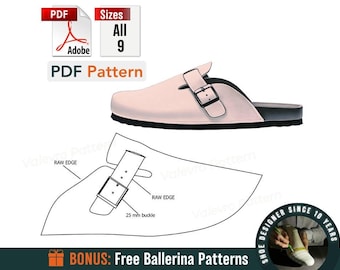Sandalen Schnittmuster: Damen DIY Schuhe Vorlage (PDF-Muster)