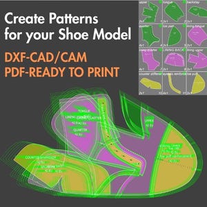 Create Custom Shoe Pattern - 1 Size for 1 Shoe Model - Custom Digital Pattern - Patterns for your Shoe Design - Shoes Sewing Pattern