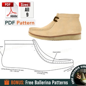 Patterns Moccasin Boots - Shoes Sewing Template - Women Moccasin Pattern - Digital PDF Moccasin Sewing Pattern - Shoe Making Tutorial - DIY