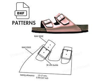 Women's Sandals DXF Pattern: Leather Sewing Templates, All 9 Sizes (Digital Download)