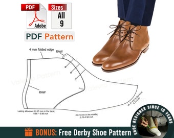 Patterns Boots Casual  - Sewing Shoes Patterns PDF - Leather Boots Pattern - Sewing Chukka Boot Pattern - Sewing Boots - Shoes Pattern - DIY