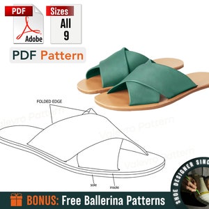 Patterns Sandals Women - Shoes Patterns - Women&#39;s Summer Sandals - Digital PDF Sandals Sewing Pattern - Shoe Making Templates - DIY