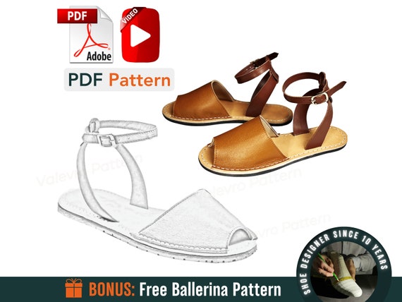 Patron Digital zapatos PDF Sandalias Mujer zapatos todas las 9 tallas Etsy Mexico