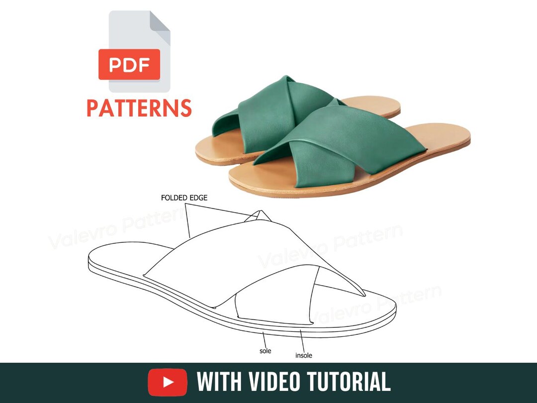 Patterns Sandals Women - Summer Sandals - Digital PDF All 9 Sizes ...