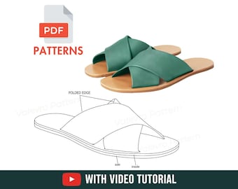 Schnittmuster Sandalen Frauen - Sommer Sandalen - Digital PDF Alle 9 Größen - Mit Video Tutorial