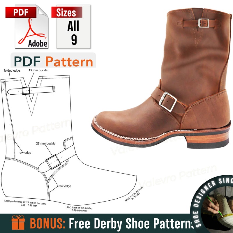 Engineer Boot Making Patterns Engineer Boots - Etsy