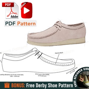 Digital Pattern shoes PDF , Laces Casual Women Moccasin Shoes , all 9 sizes, real dimension, DIY