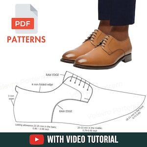 Derby Schuhe PDF - Derby Schuhe Muster nähen Muster PDF - Mit Video Tutorial