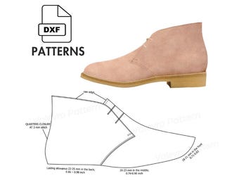 DXF Suede Boots Pattern: Women's Sewing Shoes (Sizes EUR 34-42) (Digital Download)