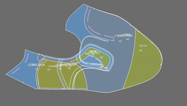 May include: A diagram of a football field with different zones labeled. The zones are labeled "Lining Back", "Stiff Arm", "Quarter Est", "Lining Upper", "Lining Lower", and "Toe Puff".
