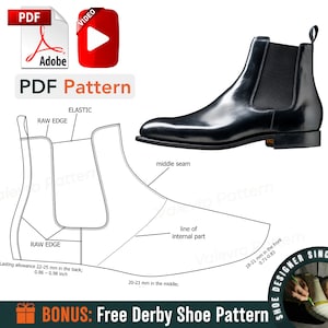 Patronen chelseaboot - patroon naaischoenen pdf - patroon leren laarzen - chelseabootpatronen naaien - videotutorial naailaarzen - doe-het-zelf