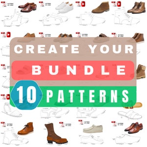 Create your Shoe Bundle! - Sewing Shoes Patterns - Sewing Pattern for Men and Women PDF - Men & Women Shoe Template PDF | Patterns Shoes DIY