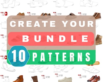 Shoe Sewing Patterns: Create Your Own Bundle - 10 PDF Templates