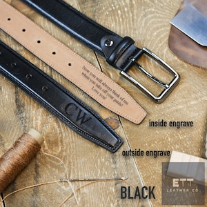 Handmade Personalized Belt - Father&#39;s Day Gift - Anniversary Gift -Custom belt - Valentine&#39;s day gift - Genuine Leather - Gift for Boyfriend