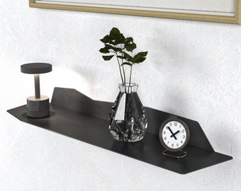 Estante de metal contemporáneo / estante flotante industrial / estanterías de montaje en pared / estante de barra de metal / organización de cocina / granja moderna / A
