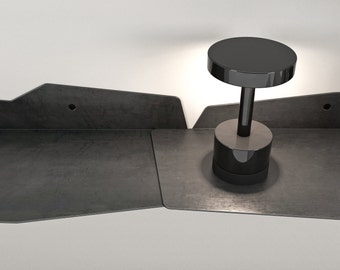 Estantes metálicos contemporáneos / Conjunto de 2 estantes / Estante flotante estrecho / Estante de pared industrial / Estantería flotante / Estantes de cocina